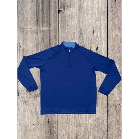 Peter Millar Sweater Men’s Size XL Pullover Quarter Zip Sweatshirt Seaside Blue - Picture 2 of 7